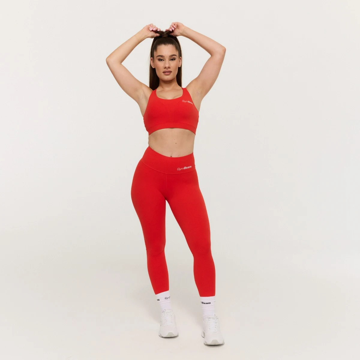 GymBeam Women‘s BEAT Leggings Tangerine - Rozmiar: XS | Kolor: Pomarańczowy | Waga: 0,11 g | Opakowanie: 35 · záber 5