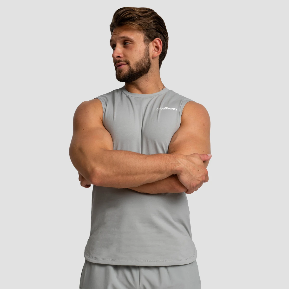 GymBeam Men‘s TRN TankTop Grey - Rozmiar: XXL | Kolor: Szary | Waga: 0,218 g | Opakowanie: 90 · záber 2