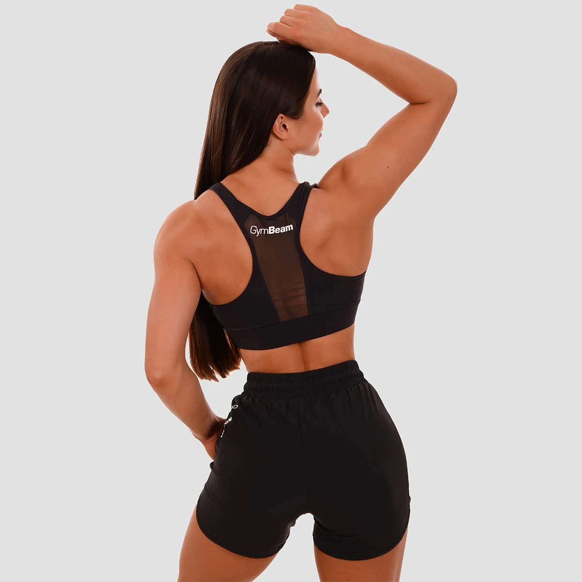 GymBeam Športová podprsenka Mesh Panel black - Rozmiar: S | Kolor: Czarny | Waga: 0,15 g | Opakowanie: 100 · záber 3
