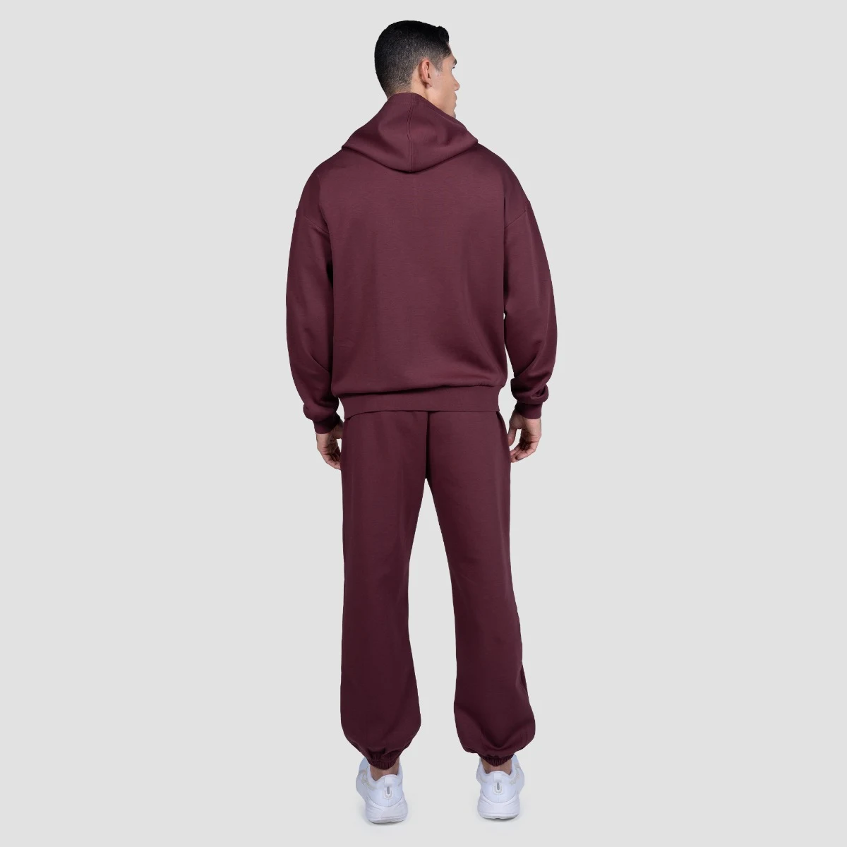 GymBeam Relay Zip Hoodie Fig - Rozmiar: S | Kolor: Czerwony | Waga: 0,60386 g | Opakowanie: 34 · záber 5