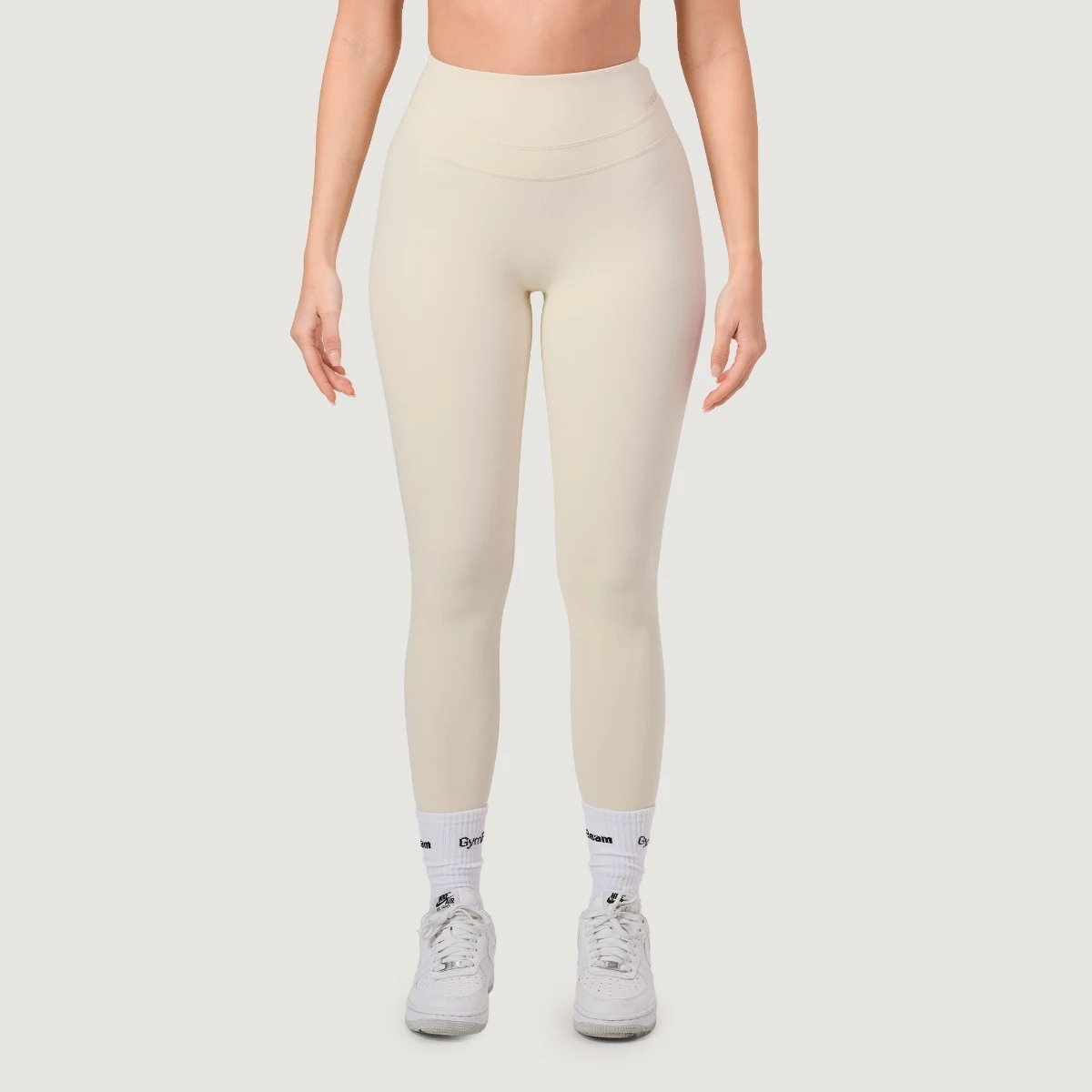 GymBeam Women‘s NEO Leggings Almond - Rozmiar: XS | Kolor: Béžová | Waga: 0,1456 g | Opakowanie: 115 · záber 2