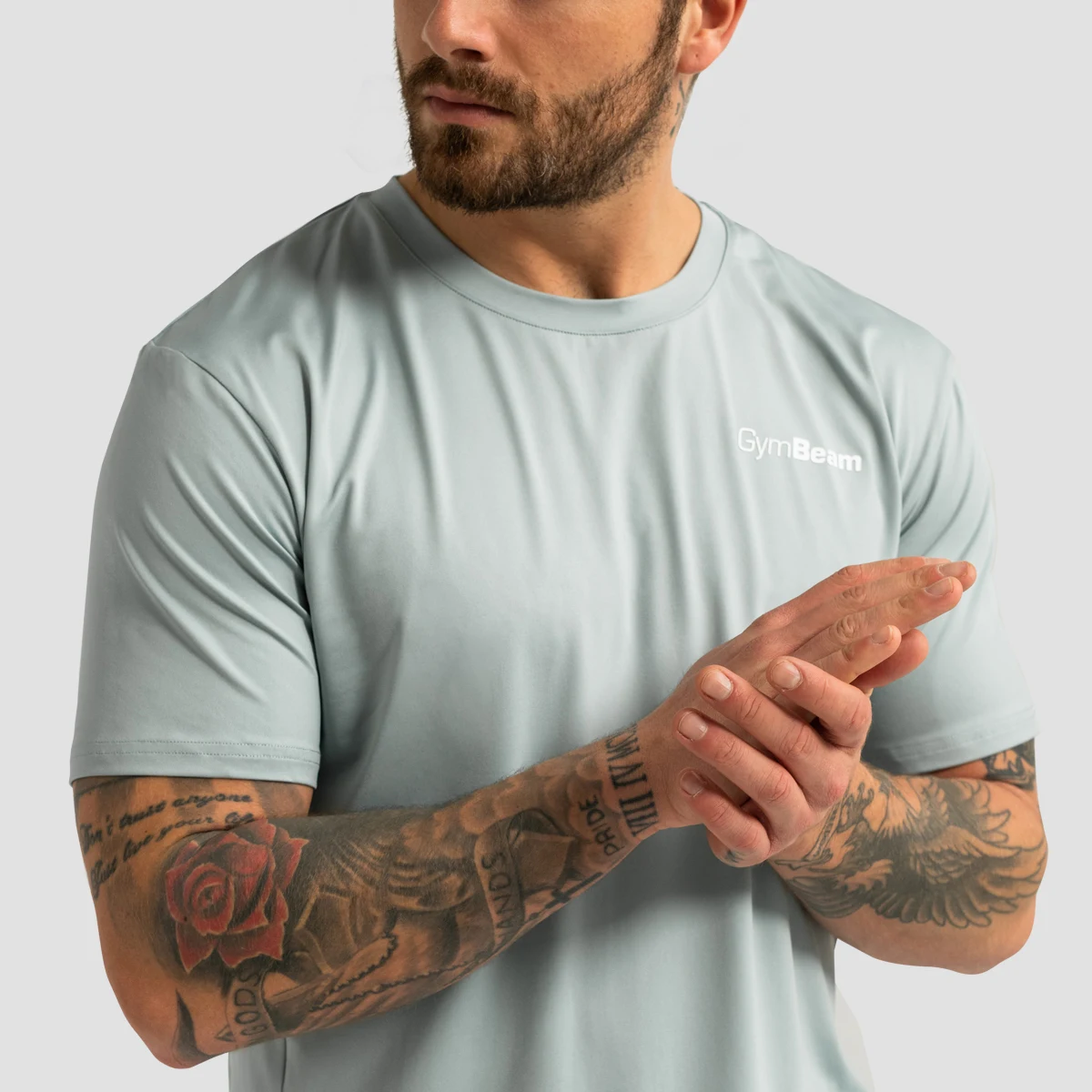 GymBeam Limitless T-shirt Eucalypt - Rozmiar: xxxl | Pohlavie: Męskie | Vek: Dorośli | Waga: 0,224 g | Opakowanie: 95 · záber 2