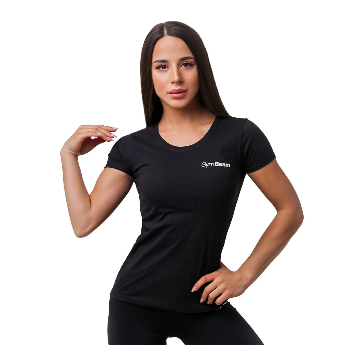 GymBeam Koszulka Basic Black - Rozmiar: XXL | Vek: Dorośli | Waga: 0,14 g | Opakowanie: 72 · záber 4