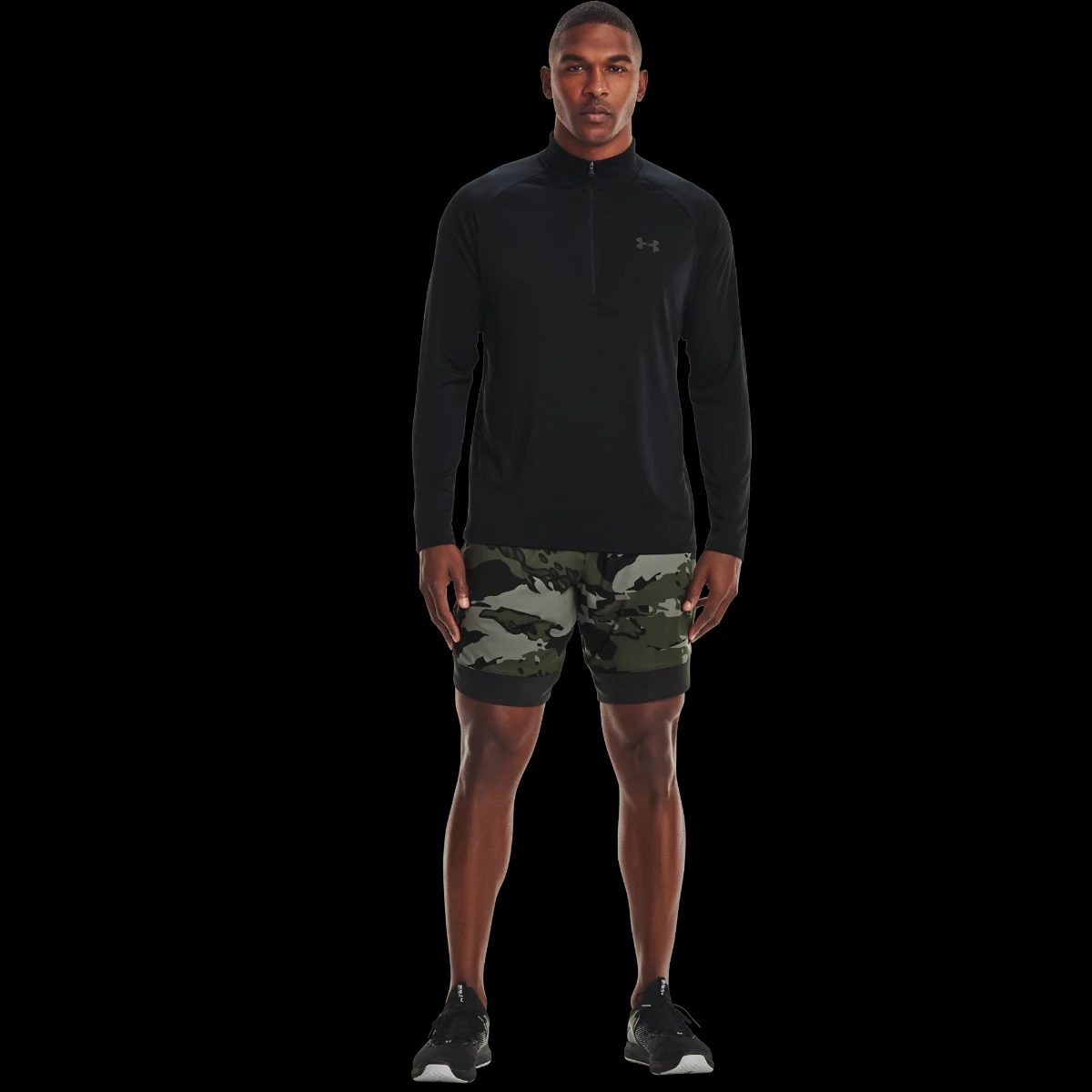 Under Armour Mens T-shirt Tech 2.0 1/2 Zip Black - Rozmiar: XL | Kolor: Czarny | Waga: 0,227 g · záber 3