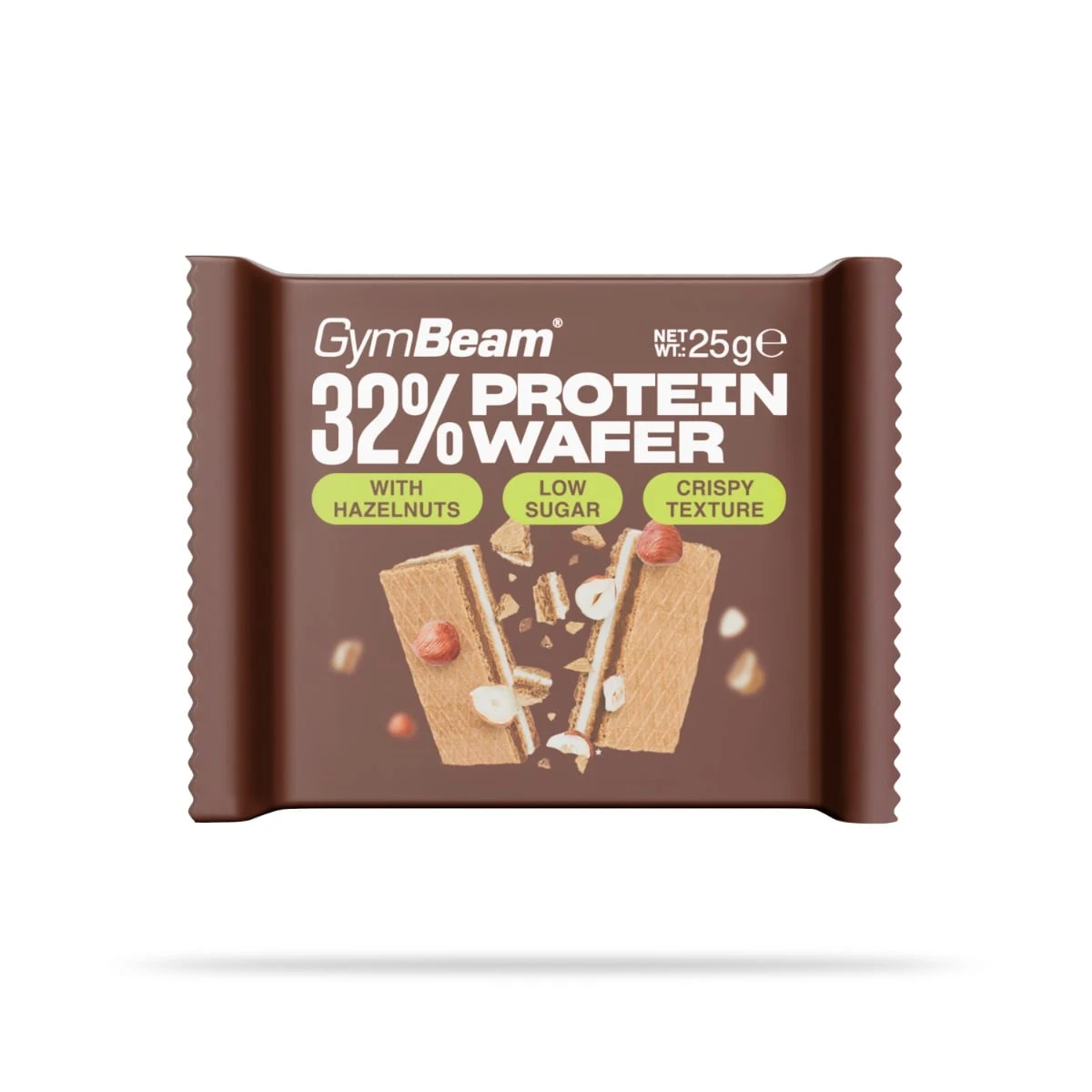 GymBeam 32% Protein Wafer - Waga: 0,4 g | Opakowanie: 16 x 25 g · záber 1
