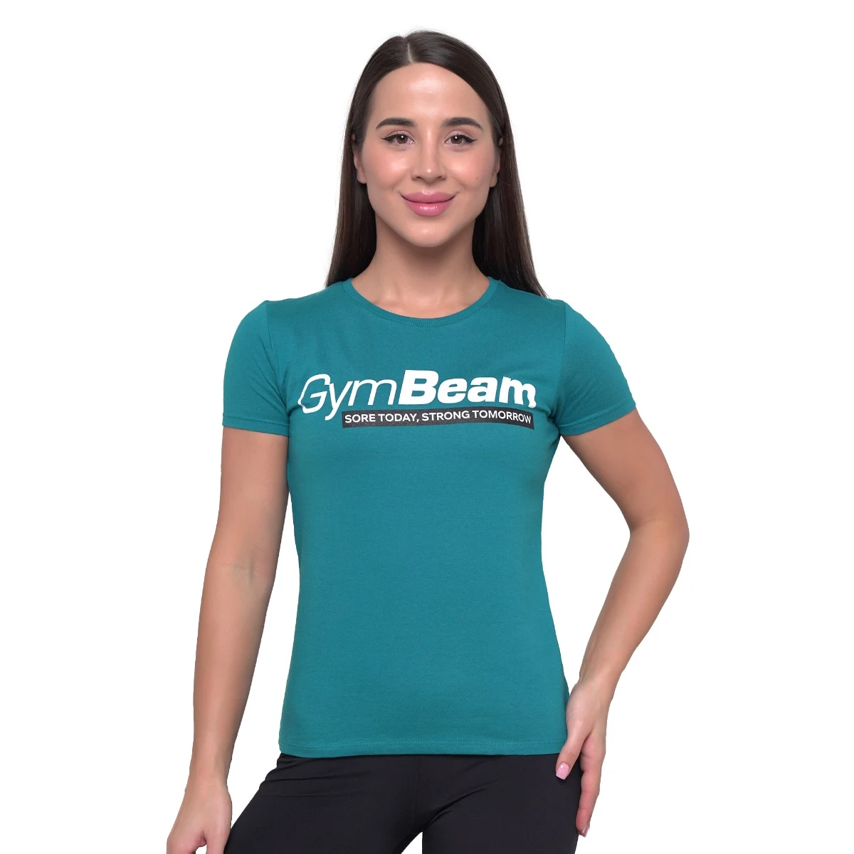 GymBeam Women‘s Strong Tomorrow T-shirt Blue - Rozmiar: XS | Kolor: Niebieski | Waga: 0,1 g · záber 5