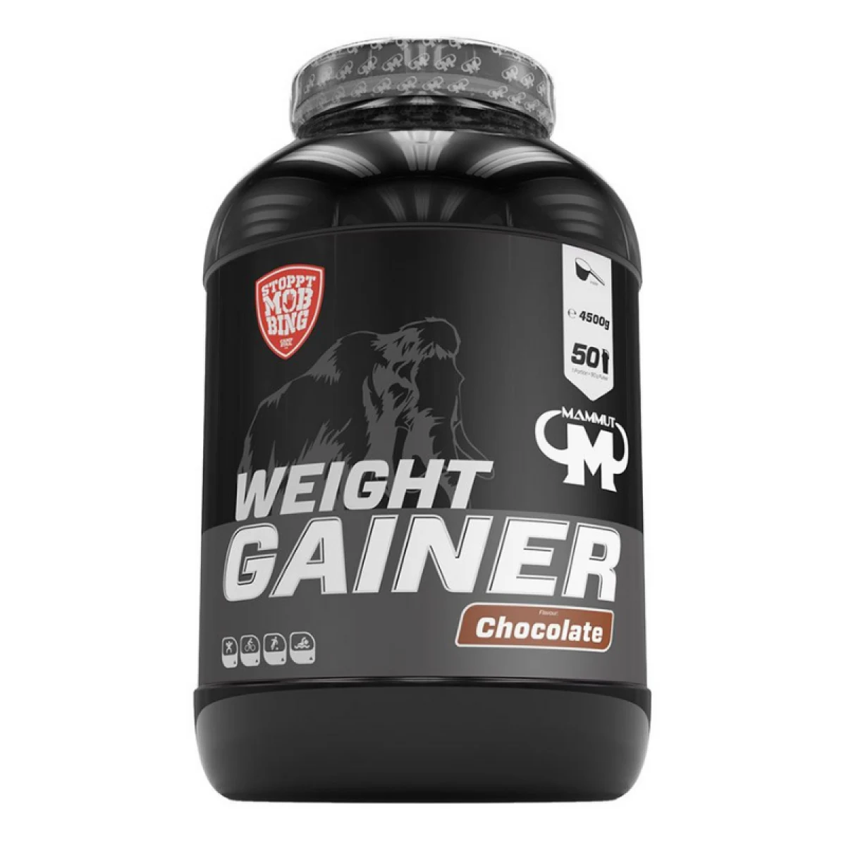 Mammut Nutrition Weight Gainer Crash 5000 - Smak: Czekolada | Waga: 4,5 g | Opakowanie: 4500 g · záber 3