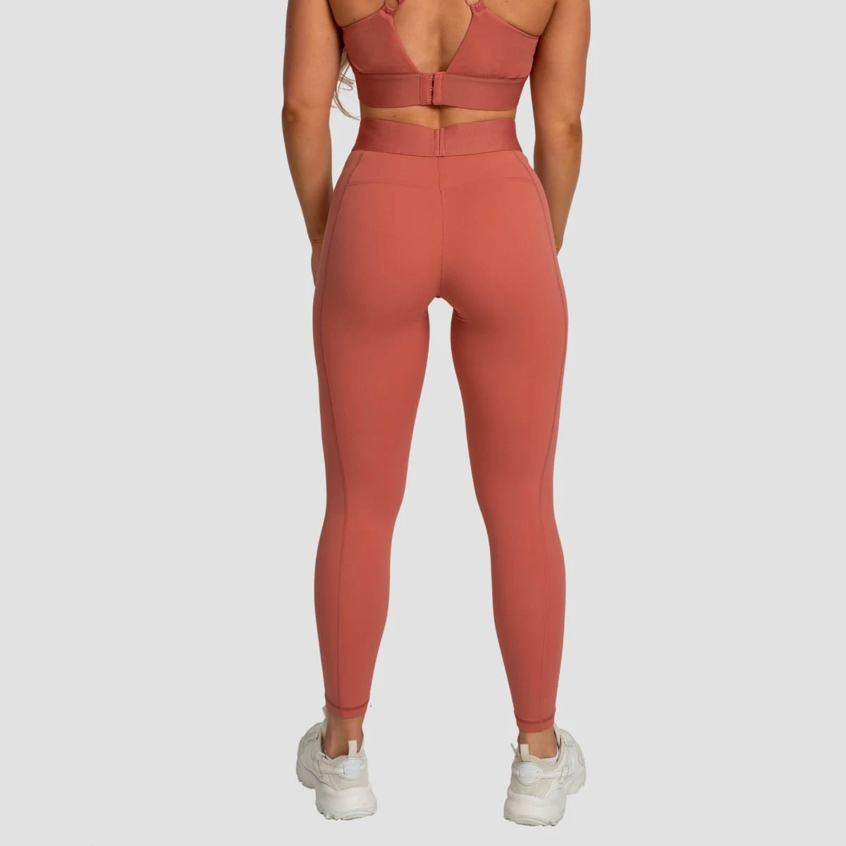 GymBeam Women‘s Limitless Leggings Cinnamon - Rozmiar: XS | Kolor: Pomarańczowy | Waga: 0,154 g · záber 4
