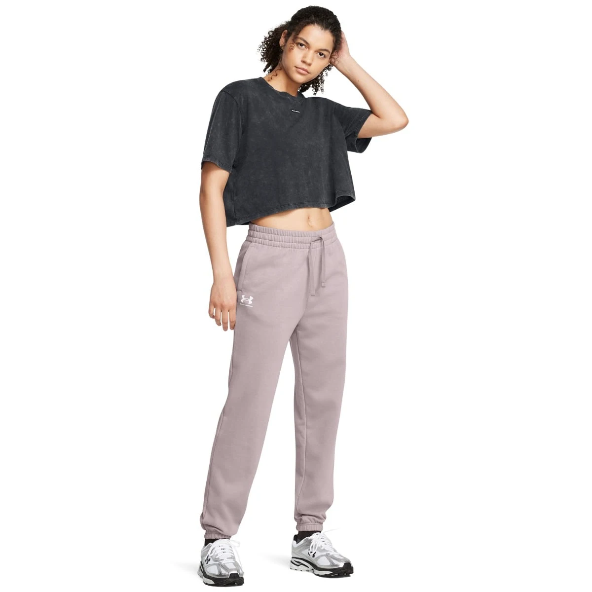 Under Armour Women‘s sweatpants UA Rival Terry Jogger Grey - Rozmiar: XL | Kolor: Szary | Waga: 0,374 g · záber 3