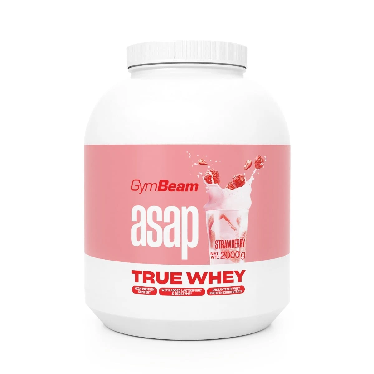 GymBeam - True Whey ProDigest - Smak: Truskawka | Waga: 2 g | Opakowanie: 2000 g · záber 1