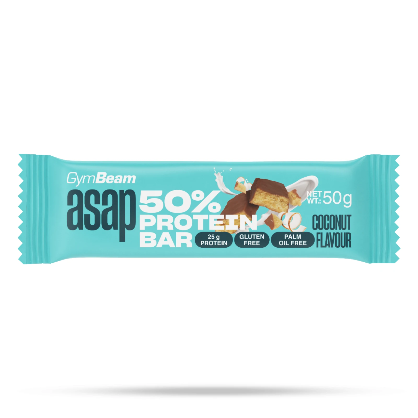 GymBeam ASAP 50% Protein Bar - Smak: Kokos | Waga: 0,05 g | Opakowanie: 50 g · záber 1