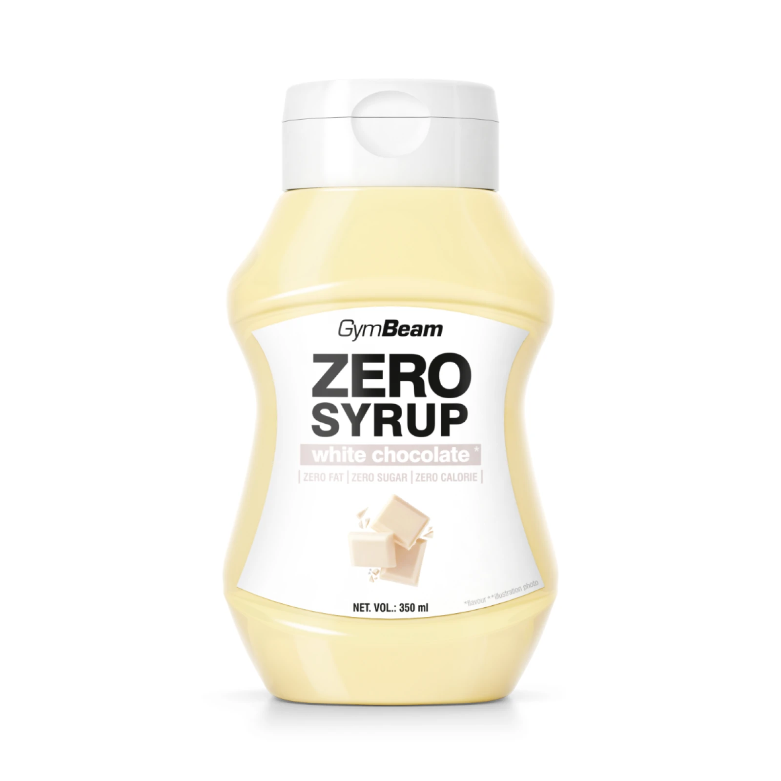 GymBeam ZERO SYROP Biała czekolada · záber 1