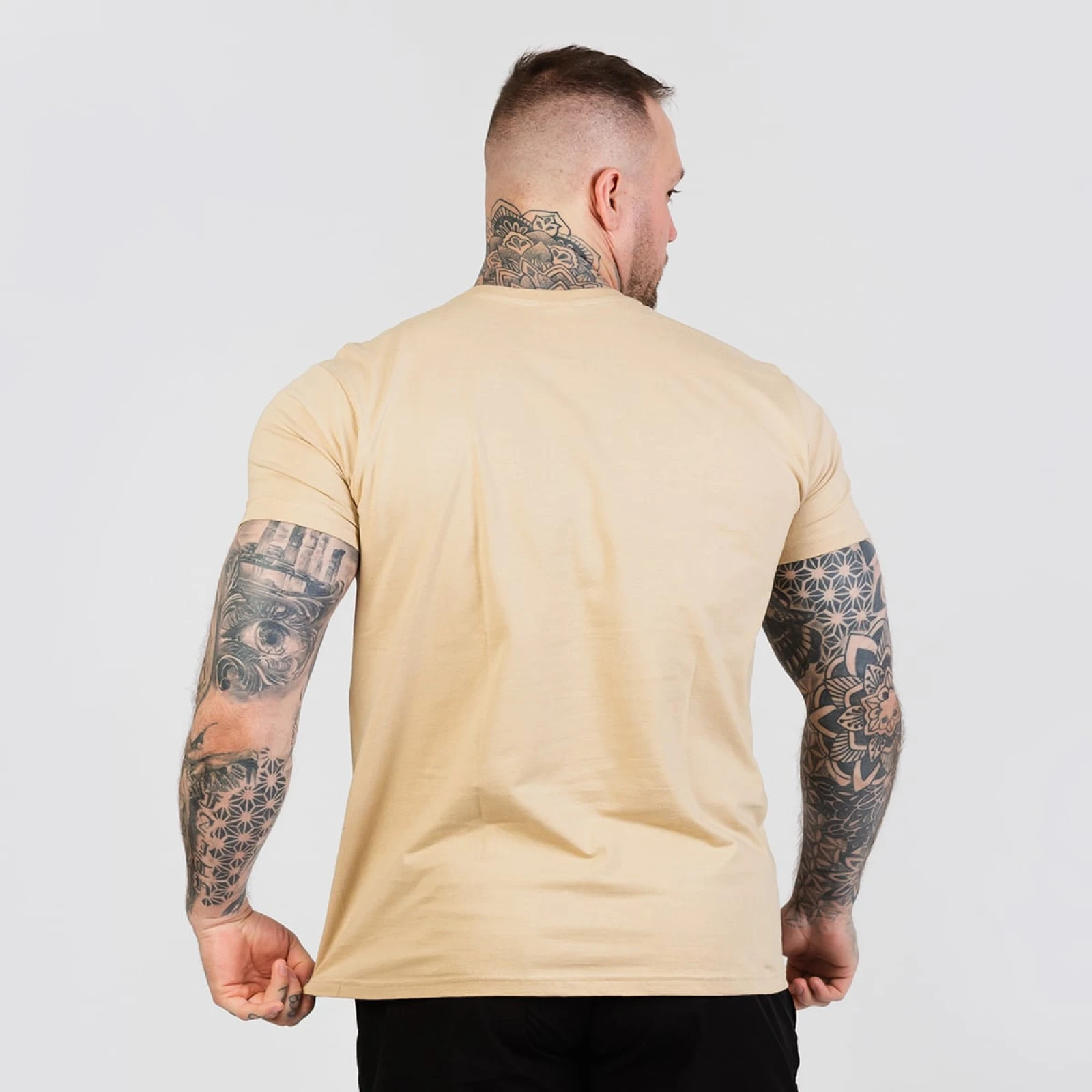 GymBeam Grow T-shirt Sand - Rozmiar: XXXL | Kolor: béžová | Grupa wiekowa: Dorośli · záber 3