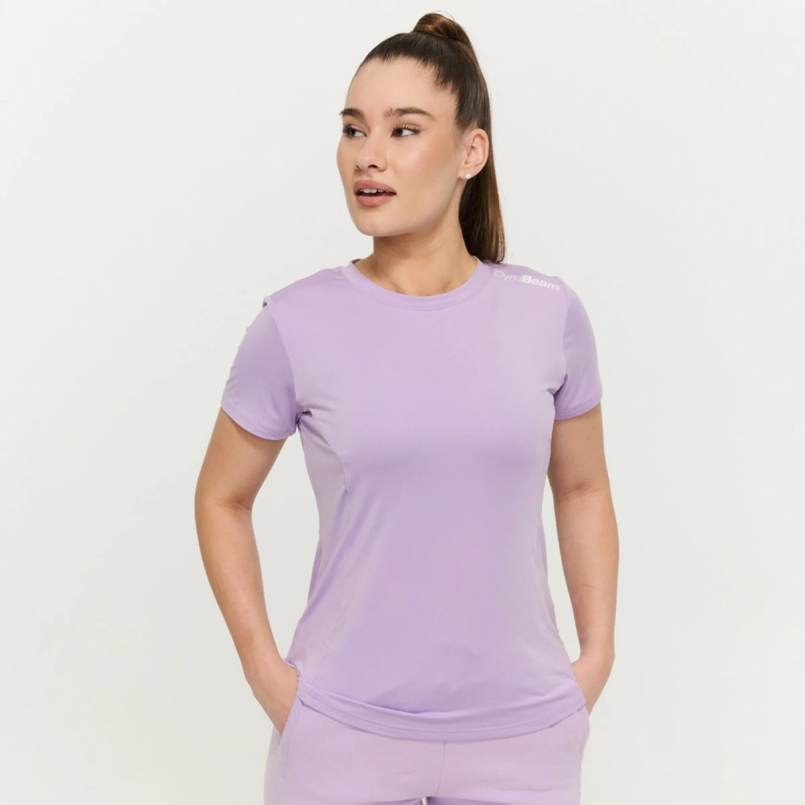 GymBeam Women‘s Limitless T-shirt Lavender - Rozmiar: XL | Kolor: fialová | Grupa wiekowa: Dorośli | Płeć: Damskie · záber 3