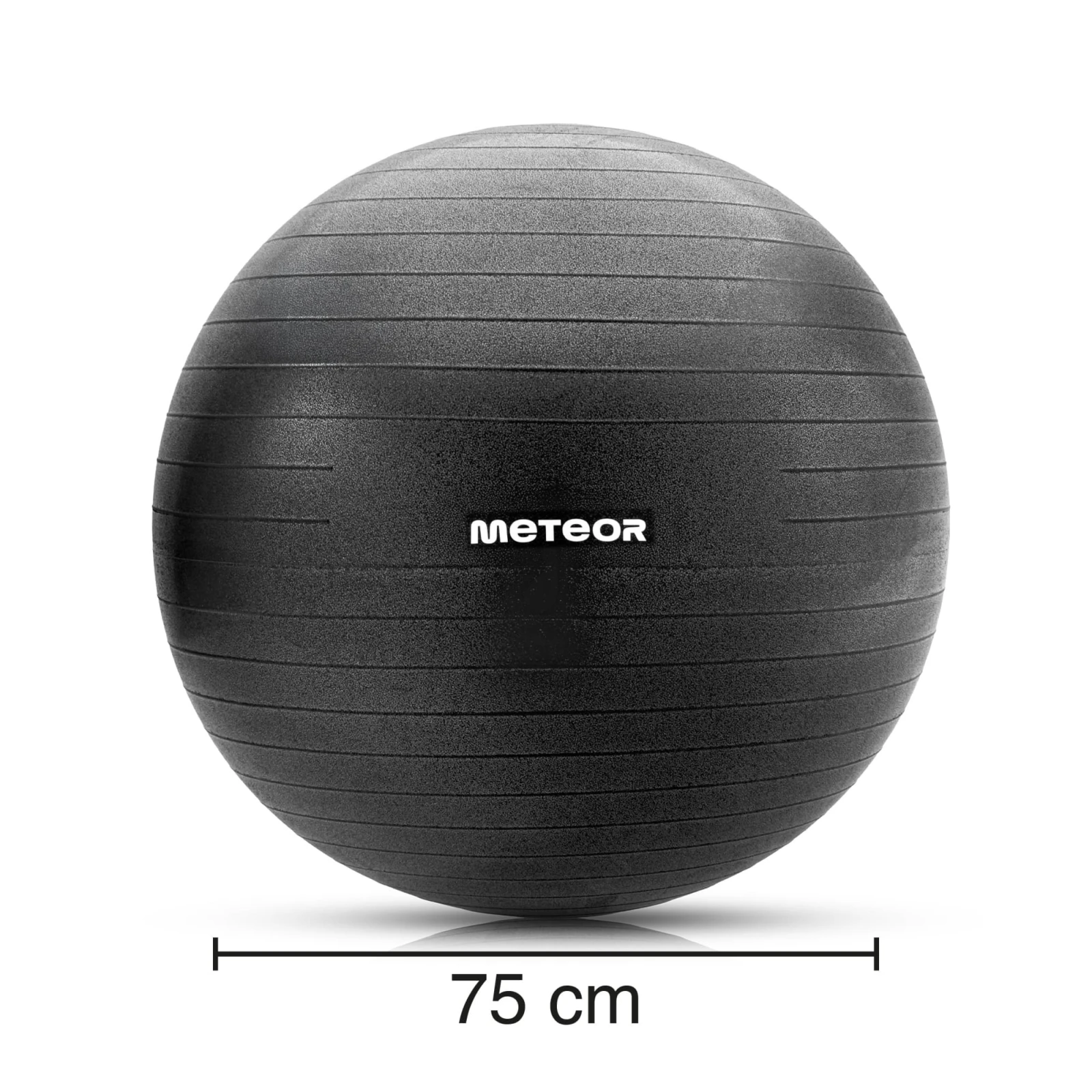 Piłka fitness Meteor 75 cm czarna · záber 1