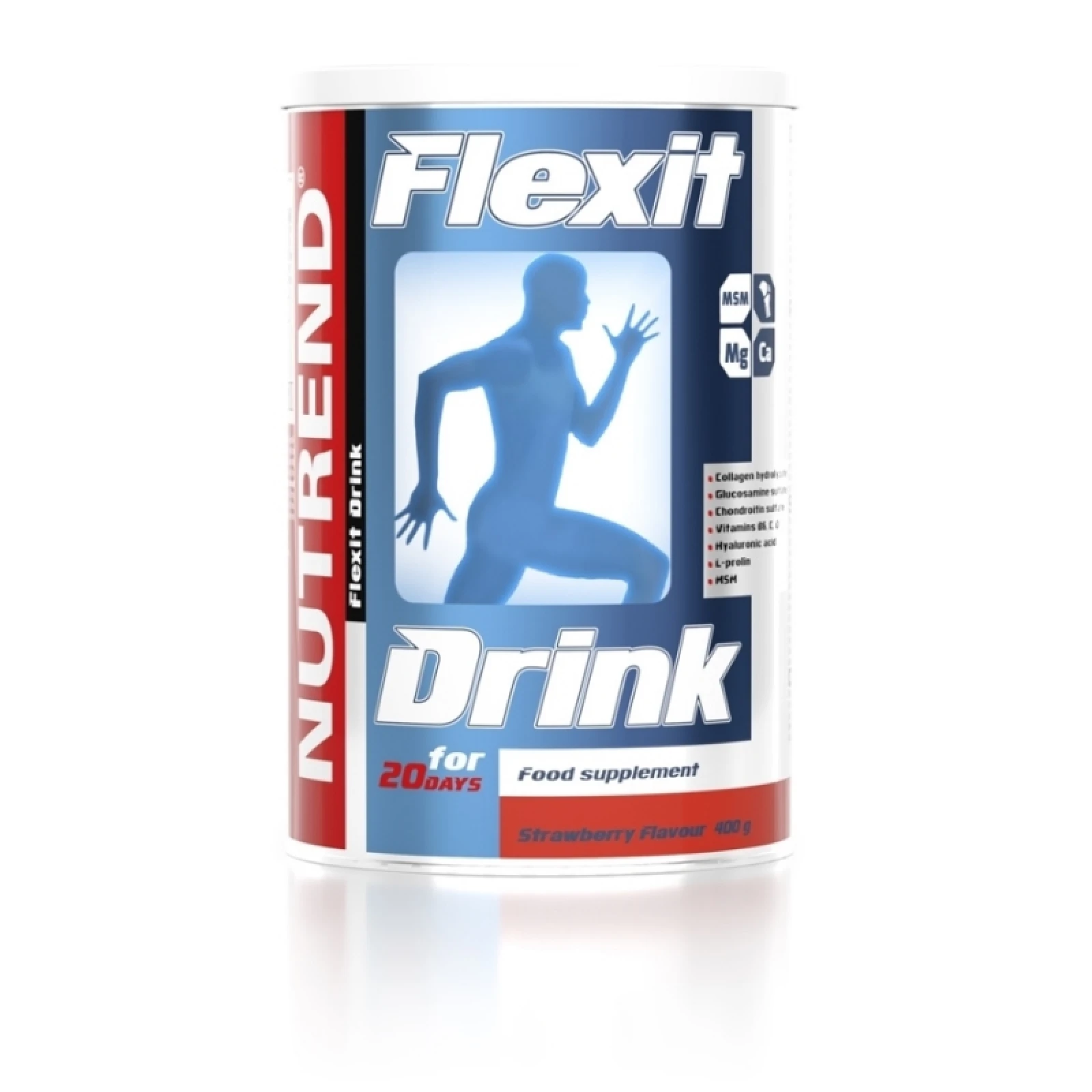 NUTREND FLEXIT Drink 400 g - Smak: Truskawka | Waga: 0,4 g | Opakowanie: 400 g · záber 4