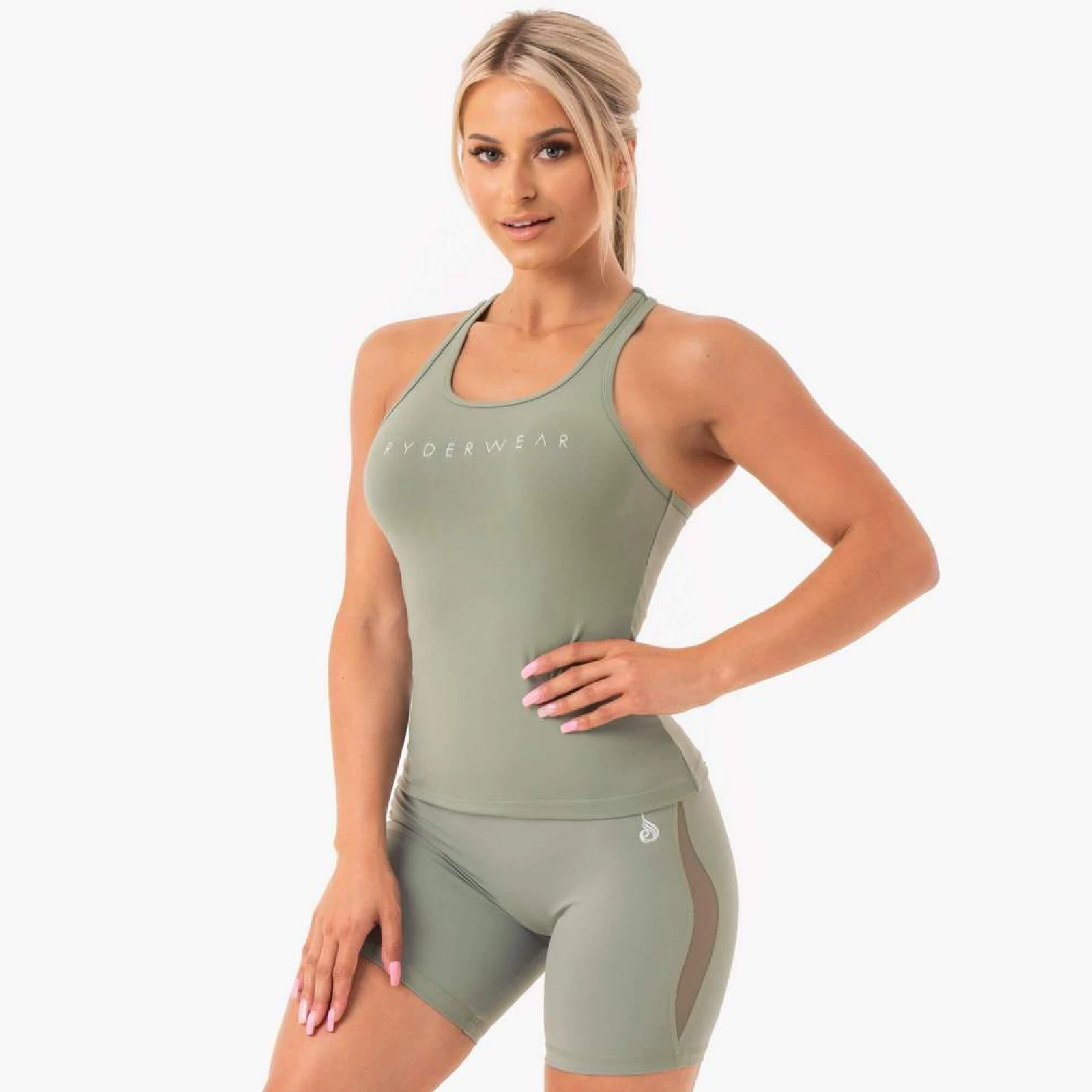 Podkoszulka Damska Hype Racer Back Oliwkowa - Ryderwear · záber 3