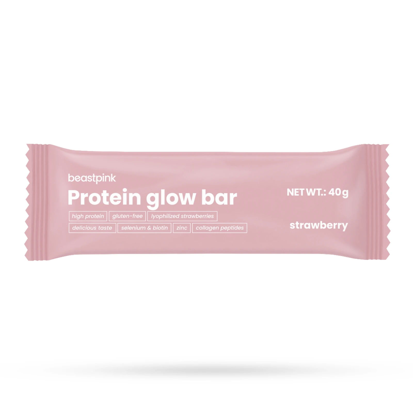 BeastPink Protein GlowBar - Smak: Truskawka | Waga: 0,04 g | Opakowanie: 40 g · záber 1
