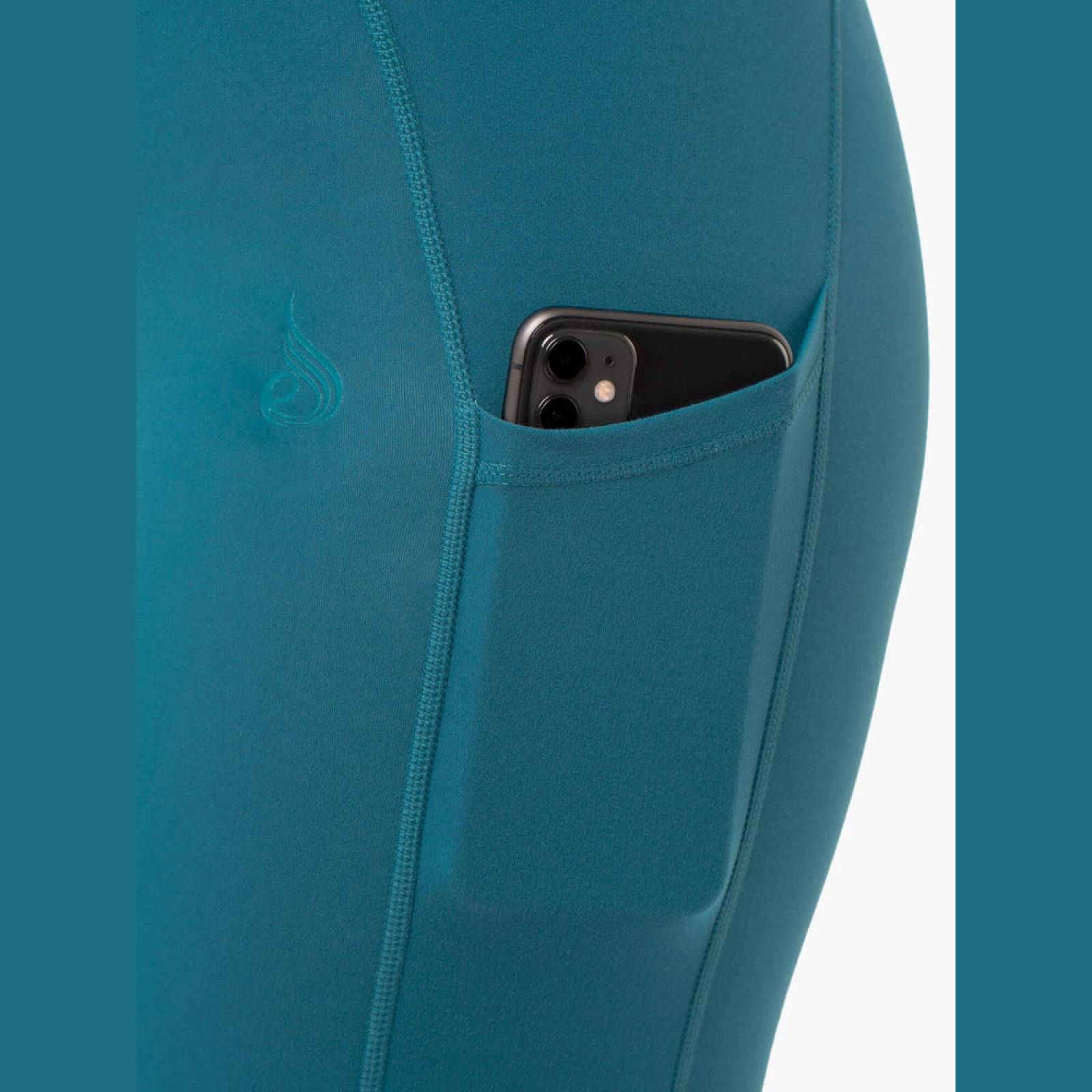 Ryderwear Women‘s Reset High Waisted Pocket Bike Shorts Teal - Rozmiar: XS | Pohlavie: Damskie | Vek: Dorośli | Waga: 0,15 g | Opakowanie: 40 · záber 4