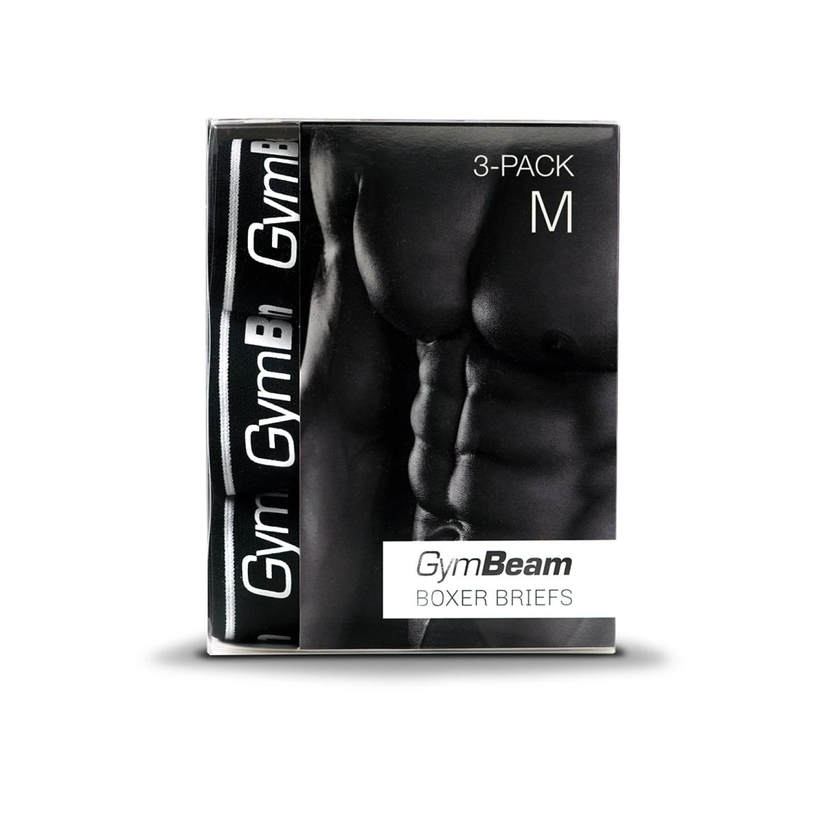 GymBeam Męskie bokserki 3Pack - Rozmiar: S | Kolor: Czarny | Waga: 0,22 g | Opakowanie: 3 · záber 1