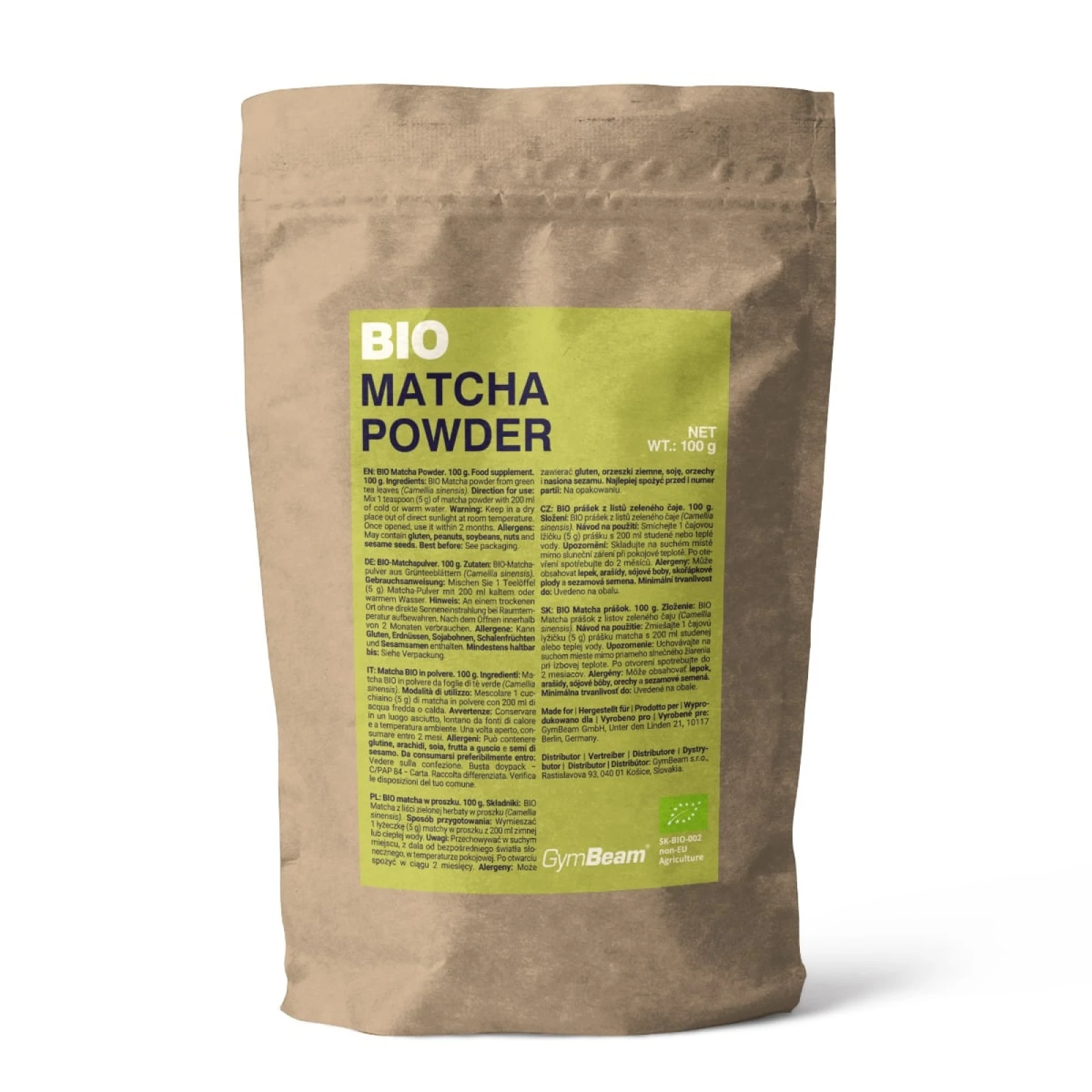 GymBeam BIO Matcha powder · záber 1