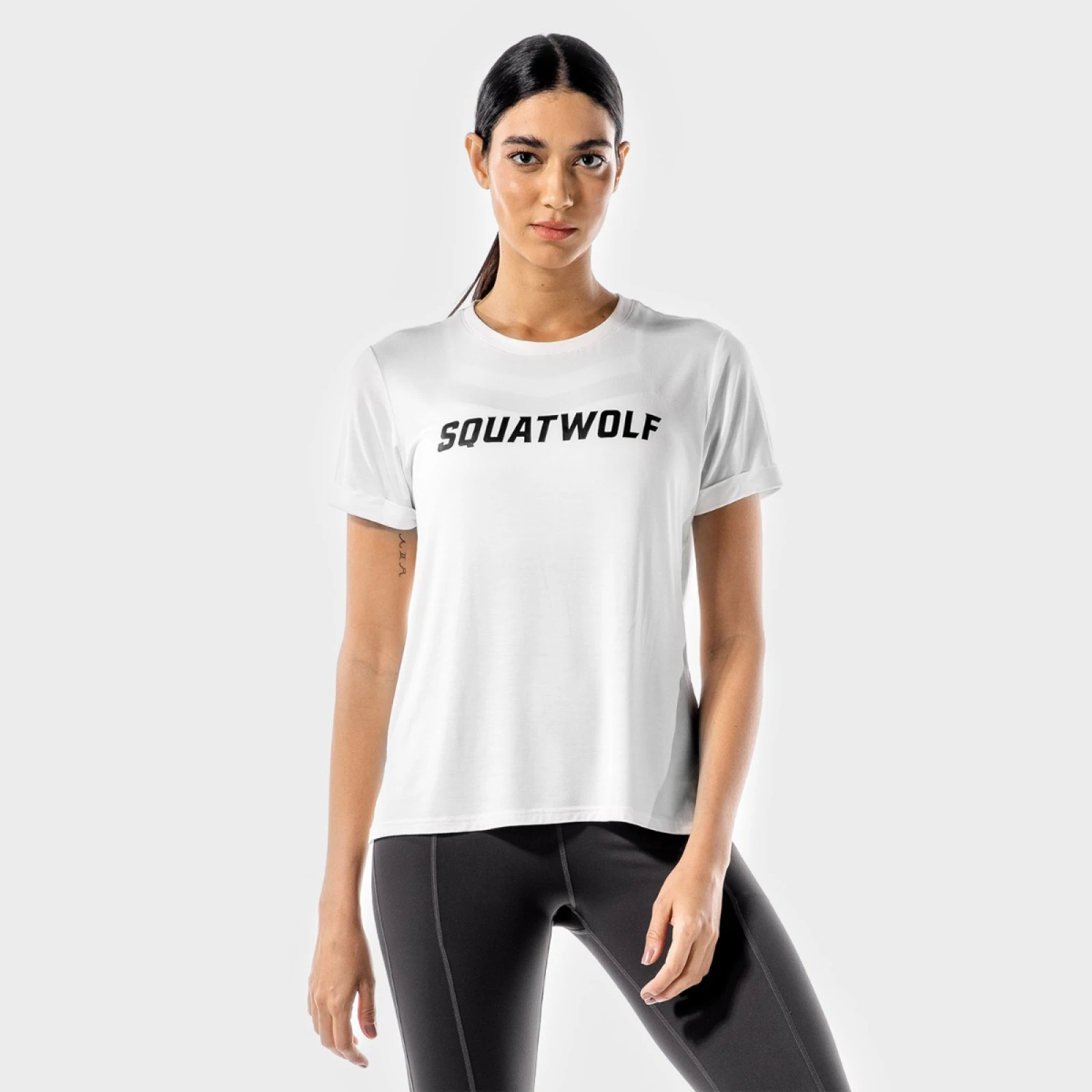 Damska koszulka Iconic White - SQUATWOLF - Rozmiar: L | Pohlavie: Damskie | Vek: Dorośli | Waga: 0,17 g | Opakowanie: 100 · záber 1