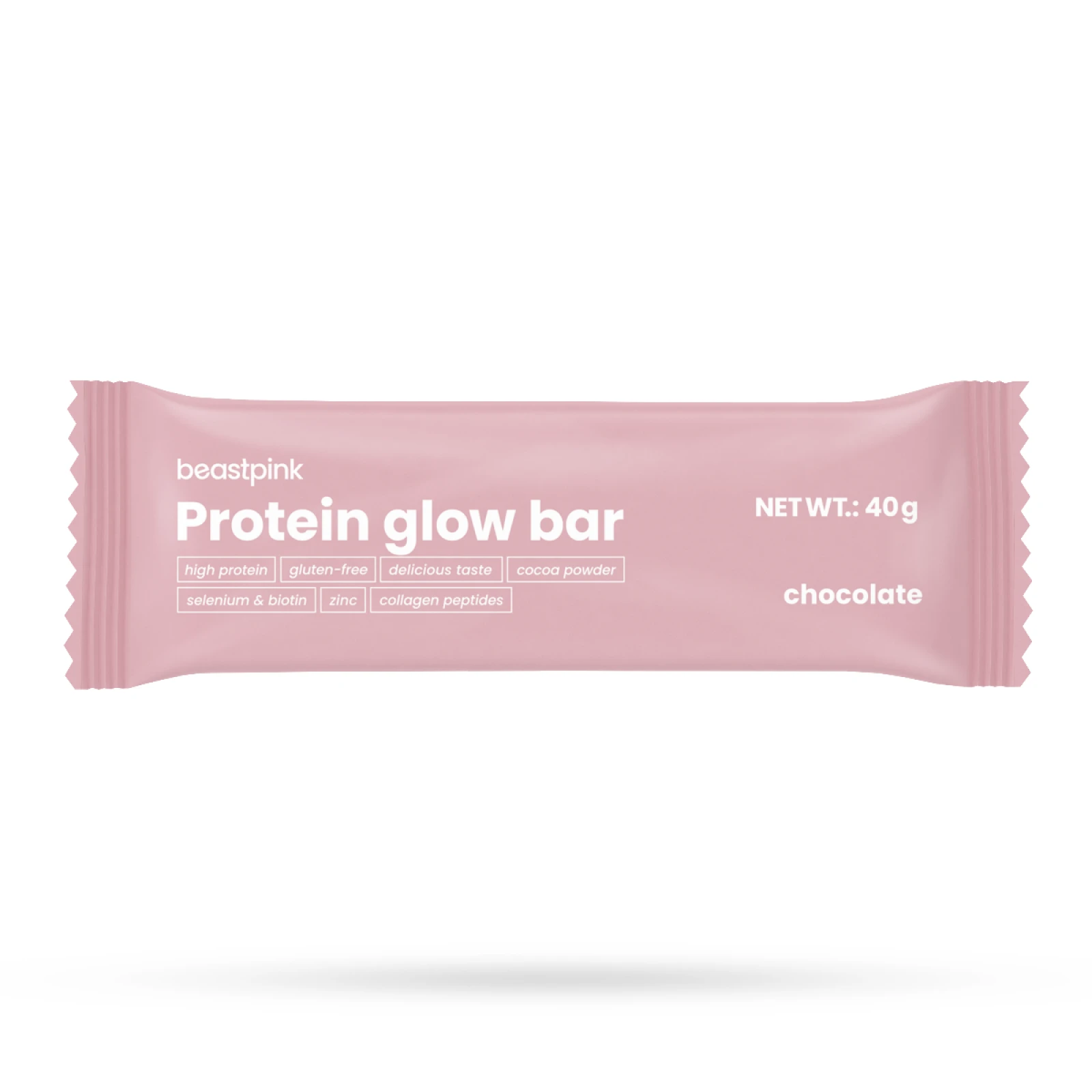 BeastPink Protein GlowBar - Smak: Czekolada | Waga: 0,04 g | Opakowanie: 40 g · záber 1