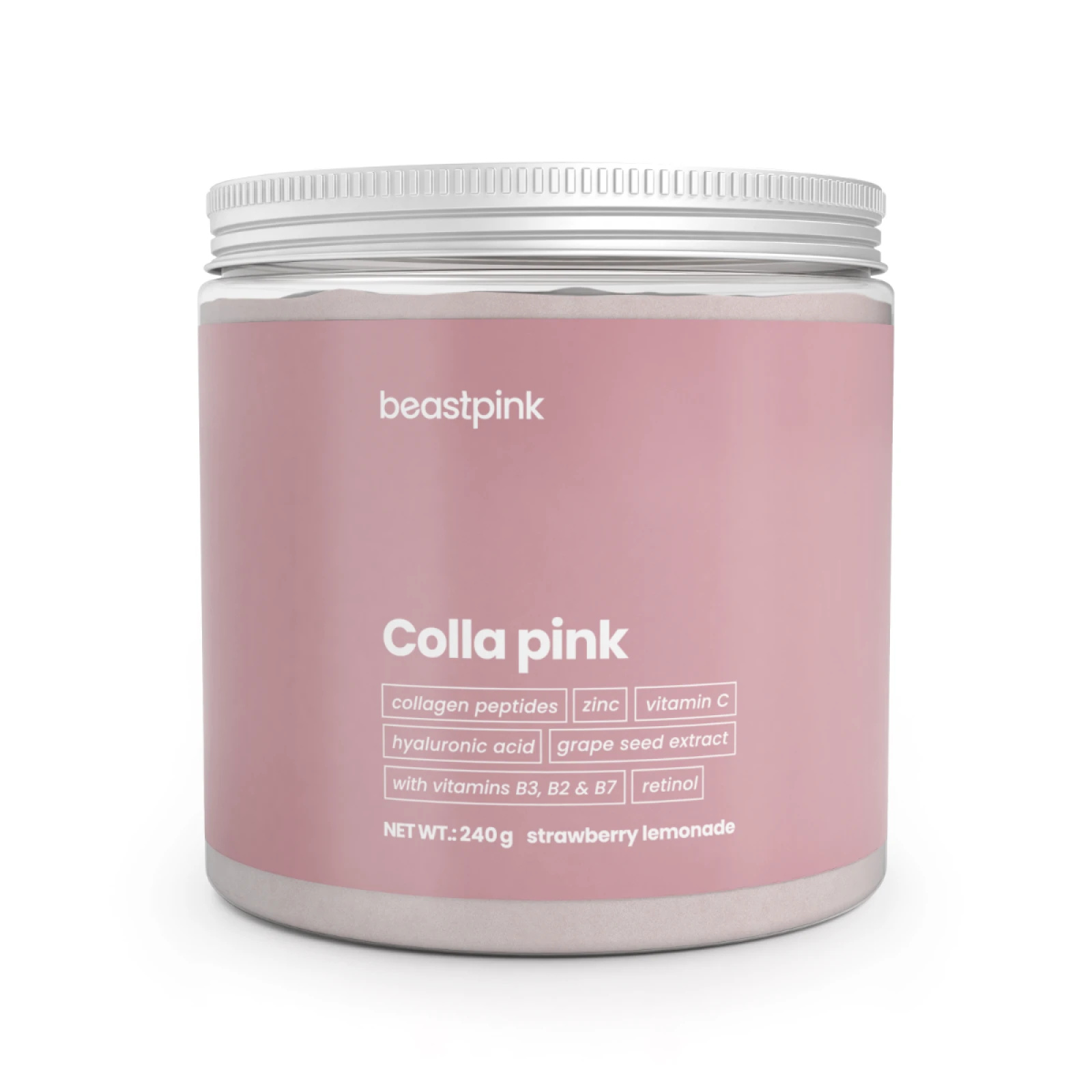 BeastPink Colla Pink - Smak: Lemoniada truskawkowa | Waga: 0,24 g | Opakowanie: 240 g · záber 1