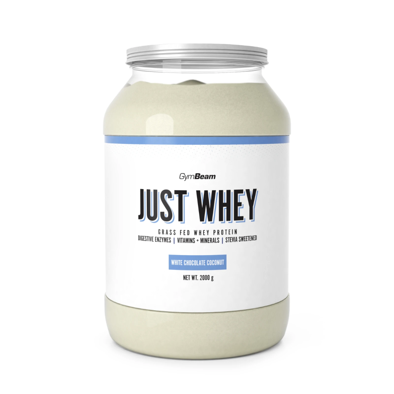 GymBeam Protein Just Whey - Smak: Kokos biała czekolada | Waga: 2 g | Opakowanie: 2000 g · záber 1