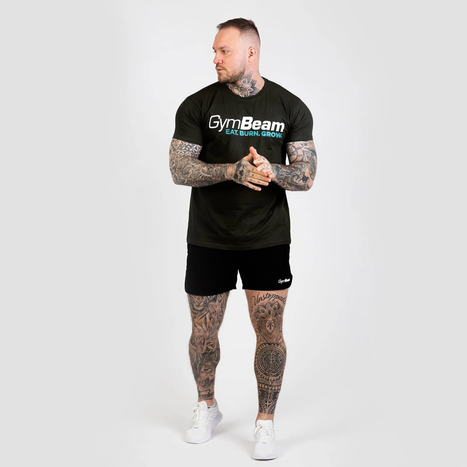 GymBeam Grow T-shirt Black - Rozmiar: XXXL | Kolor: čierna | Grupa wiekowa: Dorośli · záber 4