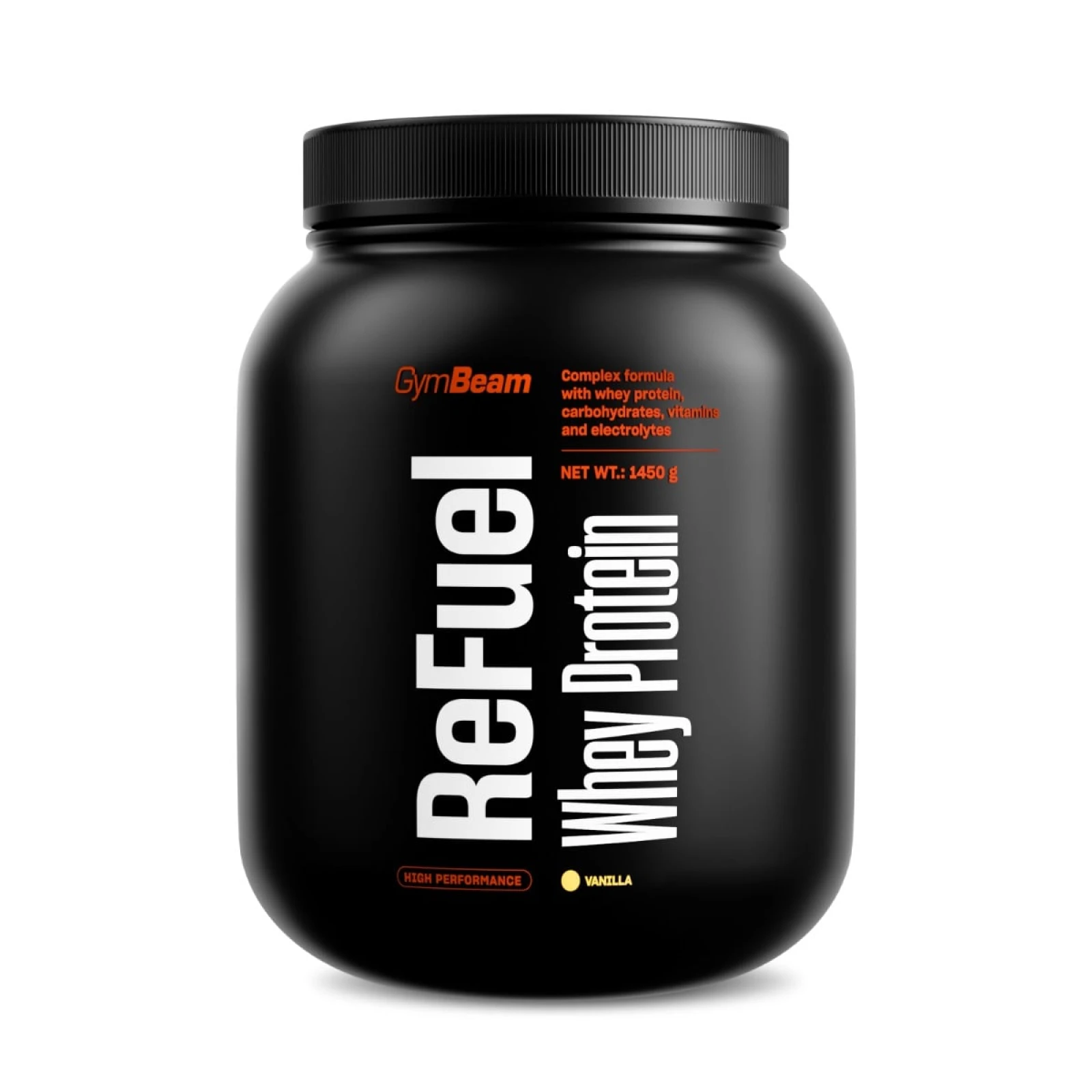GymBeam ReFuel Whey Protein - Smak: Wanilia | Waga: 1,45 g | Opakowanie: 1450 g · záber 1