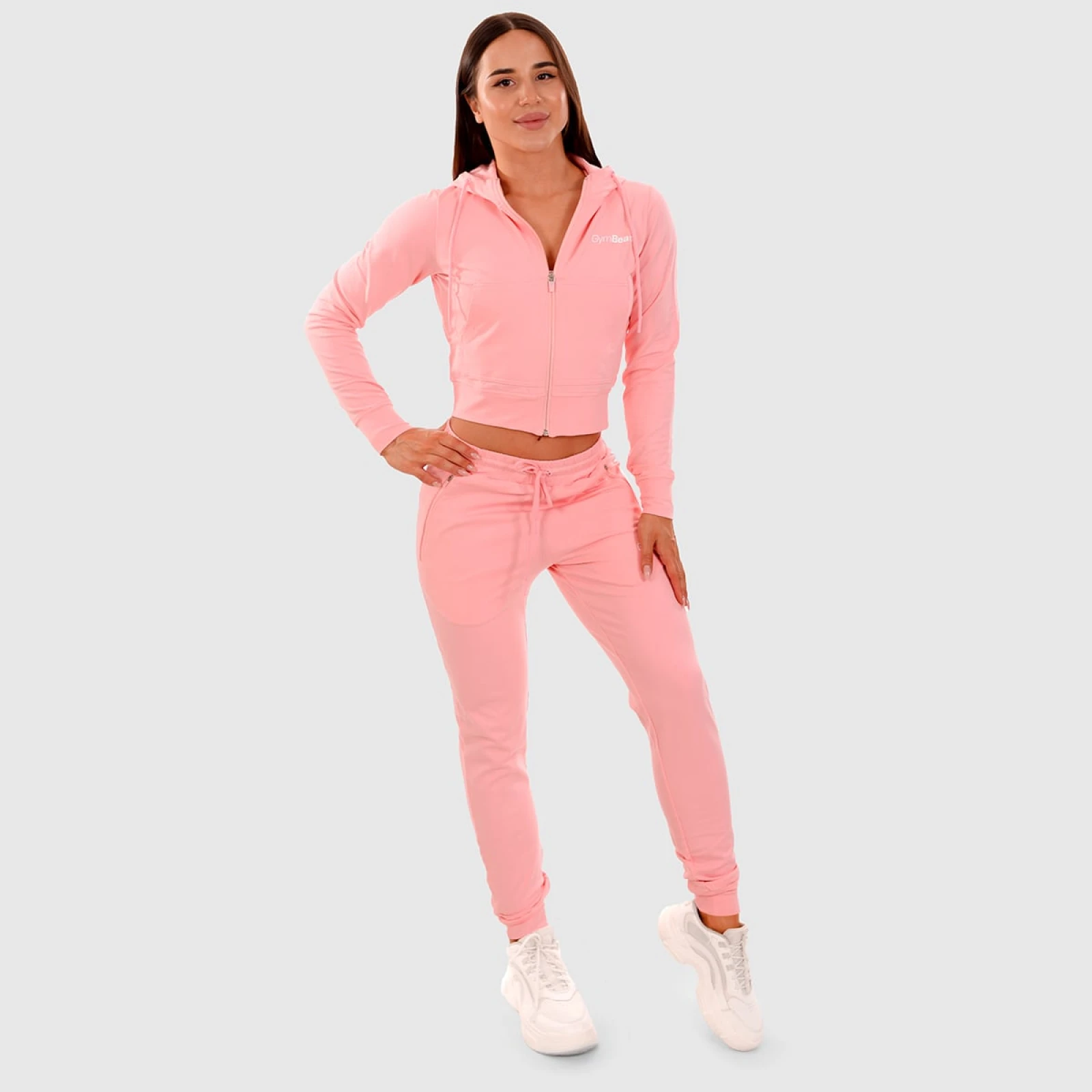 GymBeam Damskie spodnie dresowe TRN pink · záber 4