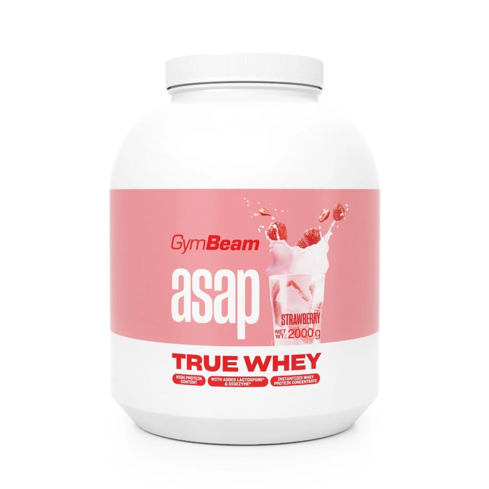GymBeam - True Whey ProDigest - Smak: Truskawka | Waga: 2 g | Opakowanie: 2000 g · záber 1