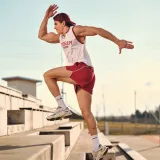 GymBeam Men‘s Varsity Tank Top White - Rozmiar: XXL | Kolor: Biały | Waga: 0,2 g | Opakowanie: 92 · záber 3