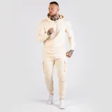 GymBeam Men‘s TRN Hoodie Sand - Rozmiar: S | Kolor: Béžová | Waga: 0,6 g | Opakowanie: 32 · záber 5