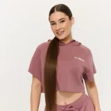GymBeam Women‘s Relay Cropped Hoodie Haze - Rozmiar: M | Kolor: Różowy | Waga: 0,3466 g | Opakowanie: 55 · záber 1