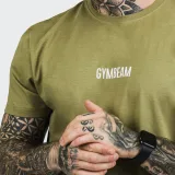 GymBeam Koszulka FIT Olive - Rozmiar: S | Vek: Dorośli | Waga: 0,13 g | Opakowanie: 10 · záber 2