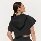 GymBeam Women‘s Relay Cropped Hoodie Black - Rozmiar: XS | Kolor: Czarny | Waga: 0,3216 g | Opakowanie: 57 · záber 4