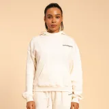 BeastPink Women‘s Serenity Hoodie Ivory - Rozmiar: XXL | Kolor: Béžová | Waga: 0,679 g · záber 1