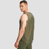 GymBeam Men‘s Combat Tank Top Olive Grey - Rozmiar: XXL | Kolor: Szary | Waga: 0,208 g | Opakowanie: 95 · záber 4