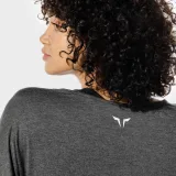 SQUATWOLF Women‘s T-shirt Batwing Top Black Marl · záber 2