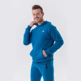 NEBBIA Męska bluza z kapturem Pouch Pocket Blue · záber 2