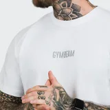GymBeam Koszulka FIT White - Rozmiar: S | Kolor: Biały | Waga: 0,14 g | Opakowanie: 10 · záber 2