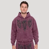 GymBeam Abyss Hoodie Raisin - Rozmiar: XXL | Kolor: Fioletowy | Waga: 0,945 g | Opakowanie: 21 · záber 1