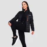 GymBeam Women‘s Puffer Jacket Black/Orange - Rozmiar: S | Kolor: Czarny | Waga: 0,47 g | Opakowanie: 20 · záber 5