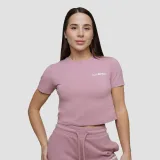 GymBeam Women‘s Agile Cropped T-shirt Woodrose - Rozmiar: L | Kolor: Różowy | Waga: 0,124 g · záber 1