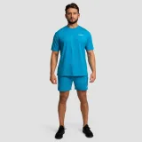 GymBeam Limitless Shorts Aquamarine - Rozmiar: M | Kolor: Niebieski | Waga: 0,3 g | Opakowanie: 50 · záber 4