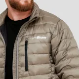 GymBeam Men‘s Puffer Jacket Vetiver/Black - Rozmiar: S | Kolor: Zielony | Waga: 0,51 g | Opakowanie: 20 · záber 4