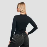 GymBeam Women‘s Aura Long Sleeve T-Shirt Black - Rozmiar: L | Kolor: Czarny | Waga: 0,188 g | Opakowanie: 90 · záber 2