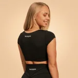 BeastPink Women‘s Sense Cropped T-shirt Black · záber 4